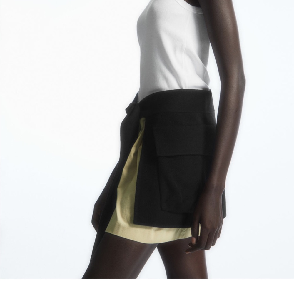 COS wool utility apron skirt, M/L